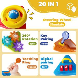 Nouvelle planche d'activités Montessori 20 en 1, cube d'activités pour enfants, jouets pour bébés, activités pour tout-petits, jouets d'éveil, planche d'activités Montessori - Product Image 5