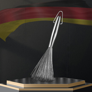 304 Stainless Steel Pot Brush Steel Wire Cleaning Brush With Hanging Loop For Kitchen Pots And Dishes - Product Image 1