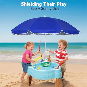 Parasol de plage personnalisé avec logo, publicitaire, imprimé, imperméable, protection UV, vente en gros - Product Image 1