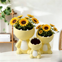 Pot de fleurs en céramique pour plantes succulentes Pot mignon de dessin animé Pot coloré en forme d'animal