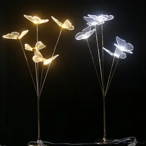 Beautiful light up butterfly road lead lig walkway lights wedding light decoration for wedding event