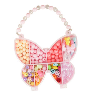 Diy Jewelry Set Heart Shape Acrylic <b>Plastic</b> <b>Beads</b> Baking Paint Process For Crafting Bracelets Necklaces Kids Craft Kit - Product Image 5