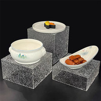 Supports à gâteau en acrylique transparent de qualité alimentaire, ensemble de 7 pièces, supports de buffet, cubes, présentoirs à desserts pour fête, mariage