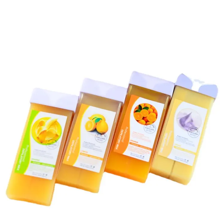 100ml 15 Flavors Hair Removal Hot Film Strips soft Wax Nature Roll-On Depilatory Wax