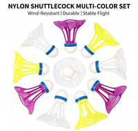 Volant de badminton en nylon résistant au vent, durable, vol stable, entraînement en extérieur, vente en gros, logo personnalisé, OEM