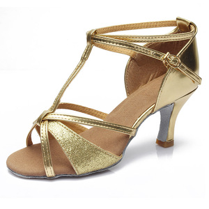 Nuove <span class=keywords><strong>Scarpe</strong></span> da Ballo Latino per Ragazze Tango Pole Dance <span class=keywords><strong>Scarpe</strong></span> da Ballo da Sala Tacco 7cm - Product Image 1