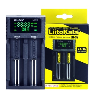 Chargeur de batterie USB double fente LCD Liitokala <span class=keywords><strong>Lii</strong></span>-S2 1A pour batteries lithium-ion rechargeables - Vente en gros - Product Image 1