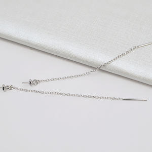 ชุดอุปกรณ์ทำเครื่องประดับ DIY ต่างหูเงินแท้ S925 รูปหูแมว พร้อมฐานไข่มุกกลวงขนาด 4 มม. 6-6.5 มม. สำหรับงานกึ่งสำเร็จรูป - Product Image 5