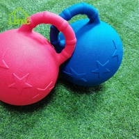 Mainan bola kuda, peralatan kuda bola karet dengan pegangan besar produk bola karet