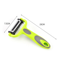 Plastic Handvat Ultrascherp 3 Blad 3 In 1 Multifunctionele Roterende Groente Dunschiller Aardappel Wortel Julienne Dunschiller