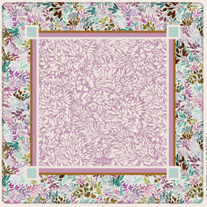 Tapete <span class=keywords><strong>de</strong></span> Mahjong Americano con Patrón <span class=keywords><strong>de</strong></span> Hojas Lila, Borde Botánico en Acuarela Multicapa, Cubierta para <span class=keywords><strong>Mesa</strong></span> <span class=keywords><strong>de</strong></span> Mahjong, Enrollado - Product Image 1