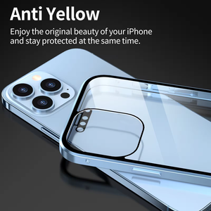 Vente chaude 360 étui en métal à adsorption magnétique pour <span class=keywords><strong>IPhone</strong></span> 17 16 14 étui magnétique Double face Fundas Celulares accessoires - Product Image 3