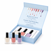 Boîte de rangement pour vernis à ongles pliable magnétique imperméable avec logo personnalisé, poignée, papier enduit, emballage cadeau cosmétique en forme de livre