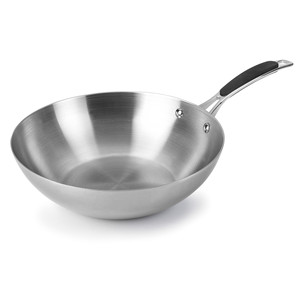 Wok Trimetal in acciaio inossidabile da 14 pollici tradizionale per cucinare in wok - Product Image 1
