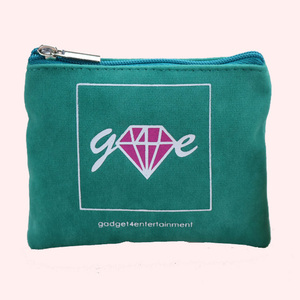 Custom Zipper Jewelry Pouch with logo Silk Printing Portable Suede Bag Exquisite Package Velvet Bag for Jewellery Storage - Product Image 3