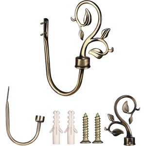 European Style U Shape Metal Curtain <b>Tiebacks</b> Champagne Color No Drilling Wall Hooks For Window Curtains - Product Image 2