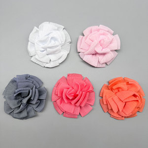 Handmade Pleated 3D Lotus <b>Flower</b> Hair Accessories For Children Clothing Shoes Bags DIY Crafts 8.5cm Fresh <b>Sweet</b> Style - Product Image 3
