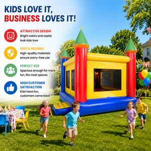 YIBEI - <span class=keywords><strong>Mini</strong></span> Trampolín Inflable de PVC de Grado Comercial, Pequeño <span class=keywords><strong>Castillo</strong></span> Inflable para Saltar - Product Image 3