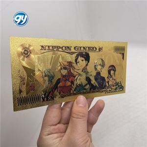Kelin 5 Designs – Nouvelle Banque de billets numérique japonaise Evangelion Asuka EVA, imprimée et peinte, double face, en PET doré, 25e anniversaire - Product Image 5
