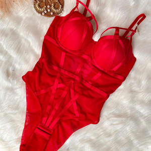 Nouvelle lingerie sexy française, body sculptant en nylon, soutien-gorge push-up pour femmes, lingerie une pièce - Product Image 3