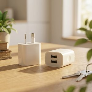 Chargeur USB double port Type-C 5V 2.1A avec protection OTP/OVP PD QC3.0 10W, prise AU, certifié SAA CE ROHS FCC, vente en gros OEM - Product Image 1