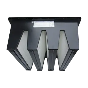 KLC 24x24x12 pulgadas 99.995% 5V V-bank H14 HEPA Box HVAC Filtro para sistema de filtro de aire acondicionado Filtro de ventilación