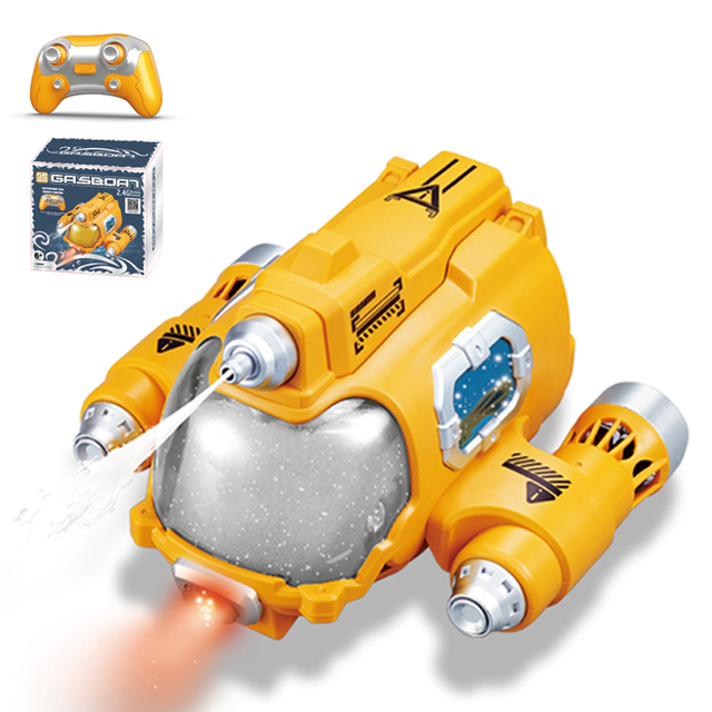 Great Gifts Rechargeable Electric Spray Rc Mini Jet Boat Toy 2.4G Remote Control Toy Shooting Water Boat High Speed for Kids
