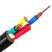 Cable YJV 0.6/1kV 4 Núcleos XLPE PVC para Baja Tensión, Negro, 100m/rollo, IP68, Concentrico, Inmerso en Lodo, para Toma de Tierra, 100m