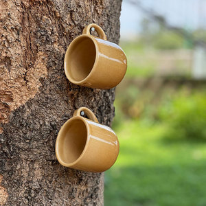 Mug à café en céramique artisanale de qualité supérieure, couleur jaune moutarde, avec poignée, design contemporain, prêt pour la vente en gros - Product Image 2