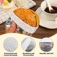 Papier sulfurisé alvéolé en aluminium anti-graisse pour cuisson, emballage de burgers, beurre, gâteaux, pain, pâtisseries, aliments, et comme plateau de présentation, non parfumé