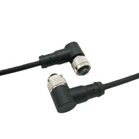 Connecteur M12 étanche IP67 moulé pour câble, avec prise circulaire en métal à code A, mâle/femelle, 3, 4, 5, 8 broches, pour capteur de type Bulkhead
