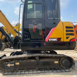 Miniexcavadora Sany SY60 usada de 6 toneladas con componentes de motor y bomba originales, excavadora de cadenas usada para uso doméstico en stock - Product Image 1