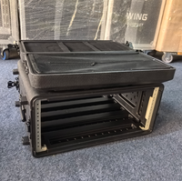 Boîtier de transport en plastique PE pour mixeur audio, rack de haut-parleurs, boîte à outils, boîte de rangement 6U pour amplificateur et équipement de scène