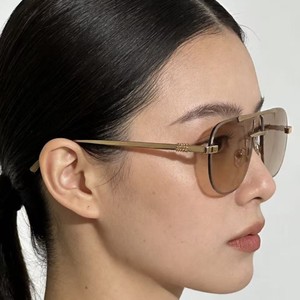 Gafas de Sol MU A1939 Ovaladas sin Marco con Bordes Cortados, UV400, Ligeras, Estilo Urbano para Mujer - Product Image 2