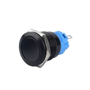Interrupteurs d'alimentation pour ordinateur ONPOW GQ16H-10E/<span class=keywords><strong>J</strong></span>/<span class=keywords><strong>R</strong></span>/1.8V/A, momentanés, annulaires, éclairés, 1NO, en métal, 12-22mm, noir oxydé - Product Image 1