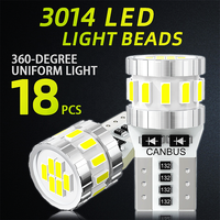 Ampoule LED Auto Super Lumineuse 18SMD 3014 T10 6000K-6500K 12V CANBUS pour Éclairage Intérieur (Plafonnier/Lecteur de Carte) et Plaque d'Immatriculation