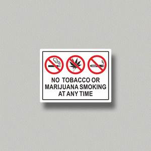 禁煙環境を指揮するたばこやマリファナの喫煙サインはありません - Product Image 1