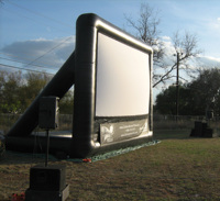 Écran de projection gonflable sur mesure fabriqué en Chine, écran de cinéma gonflable portable, gonflables publicitaires