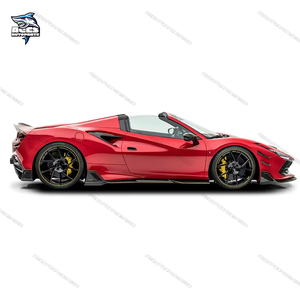 Parachoques delantero de fibra de carbono seco estilo M de alta calidad, faldas laterales, difusor, divisores, respiraderos de alerón para Ferrari <span class=keywords><strong>F8</strong></span>, Kit de carrocería - Product Image 5