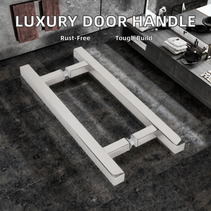 Customized 304 Stainless Steel <b>Door</b> Handle Modern Design Anti-Rust Glass/Wooden High-End for Bathroom Application - Product Image 2
