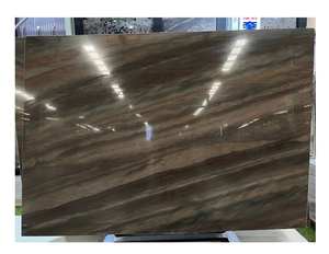 Suelo de Mármol Marrón Elegante con Vetas de Madera Natural, Moderno, Impermeable, Antideslizante, Acabado Pulido, Decoración para Sala de Estar - Product Image 3