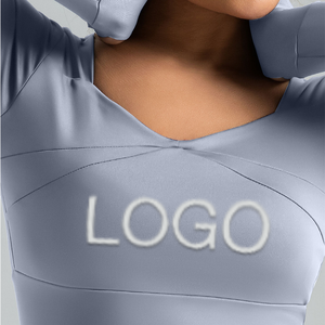 Camiseta Deportiva Ligera de Manga Larga para Mujer, Gruesa, Transpirable, de Secado Rápido, Elástica en Cuatro Direcciones, con Protección UV, Top Corto - Product Image 3