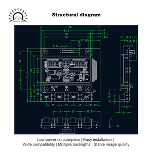 Module d'affichage LCD personnalisé OEM ODM VA HTN avec puce intégrée à rétroéclairage <span class=keywords><strong>bleu</strong></span>-<span class=keywords><strong>vert</strong></span> pour onduleur - Product Image 2