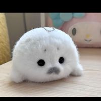 Pendentif en peluche mignon en forme de petit phoque, fait main, jouet marin de simulation, gardien de l'océan, cadeau