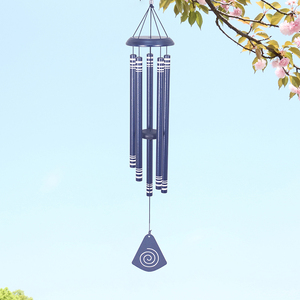 La decorazione del giardino di 94cm simpatizza il carillon del vento regalo di natale all'aperto intagliato al Laser in alluminio musica campanelli eolici - Product Image 5