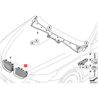 Vente directe d'usine : Grille de pare-chocs avant pour BMW Série 5 E60 E60LCI 51137065701 (gauche) 51137065702 (droite) avec réponse rapide