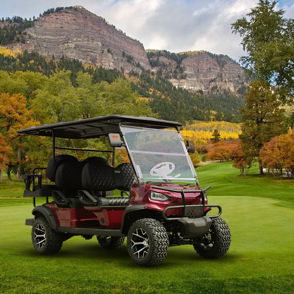 Chinese 6-zits Elektrische Golfkarretjes Goedkope Prijzen Buggy Auto Te Koop Usa 4X4 Passagiers Golfkar