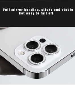Diamant Glitter Camera Lens Protector Pour <span class=keywords><strong>iPhone</strong></span> 13 12 11 <span class=keywords><strong>Pro</strong></span> Max Métal Anneau Len Verre Pour <span class=keywords><strong>iPhone</strong></span> 13 <span class=keywords><strong>Pro</strong></span> Housse De Protection - Product Image 3