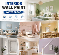 Peinture murale intérieure liquide lavable personnalisée, faible teneur en COV, à base d'eau, peinture acrylique latex pour la décoration de la maison
