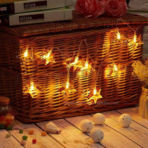 Guirnalda de Luces LED de Estrella Metálica de 10L, Funciona con Pilas, Luz Blanca Cálida, con Función de Iluminación, para Decoración de Árboles de Navidad, Hogar, Hotel, Fiestas - Product Image 6